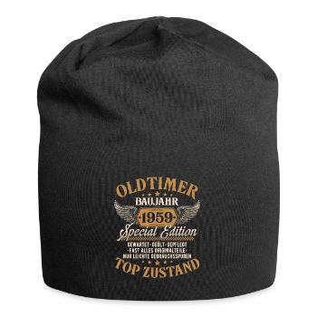 Oldtimer Baujahr 1959 Jahrgang Geburtstag Geschenk - Jersey-Beanie - Schwarz - Vorne