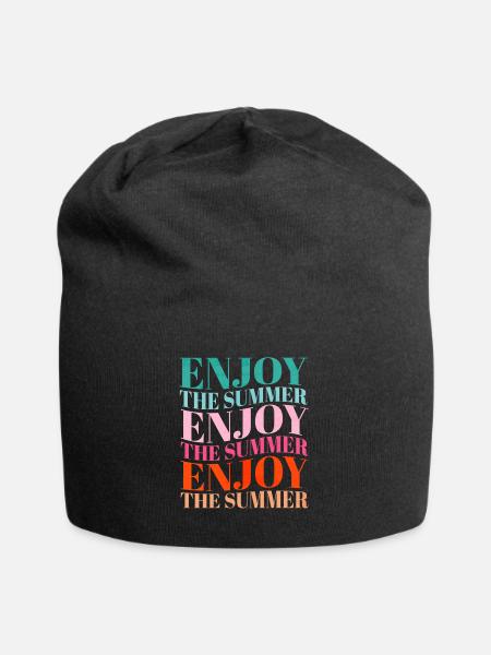 Enjoy the Summer - Jersey-Beanie - Schwarz