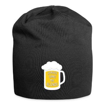 humour biere - Bonnet en jersey - noir - Devant