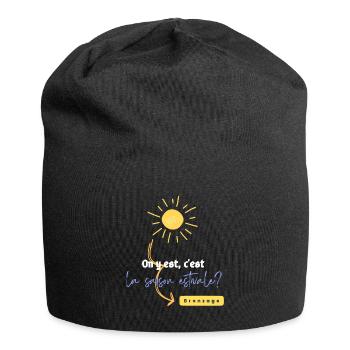 On y est, c'est la période estivale. - Bonnet en jersey - noir - Devant