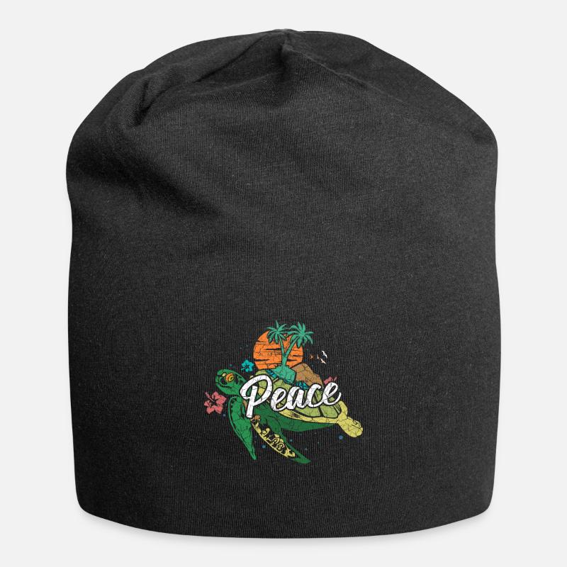 Schildkröte - Jersey-Beanie - Schwarz