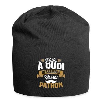 Voilà à quoi ressemble un vrai patron - Bonnet en jersey - noir - Devant