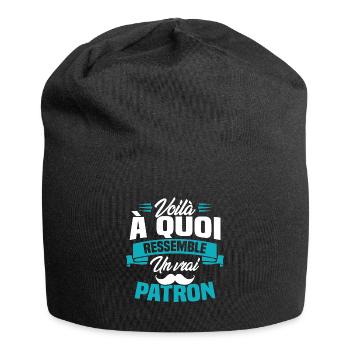 Voilà à quoi ressemble un vrai patron - Bonnet en jersey - noir - Devant