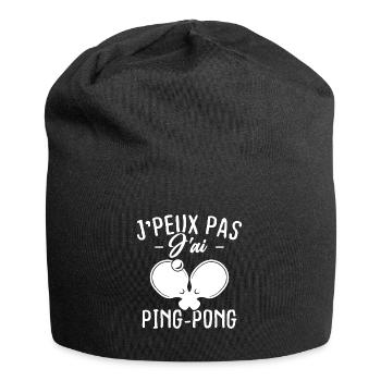 Ich kann nicht Ping-Pong haben - Jersey-Beanie - Schwarz - Vorne