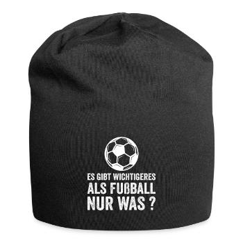 Fußballer Sprüche Lustig - Jersey-Beanie - Schwarz - Vorne