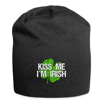 Embrasse-moi que je suis irlandais - Embrasse-moi, je suis irlandais - Bonnet en jersey - noir - Devant