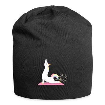 Magic Unicorn Yoga Yogi - Jersey Beanie - black - Front