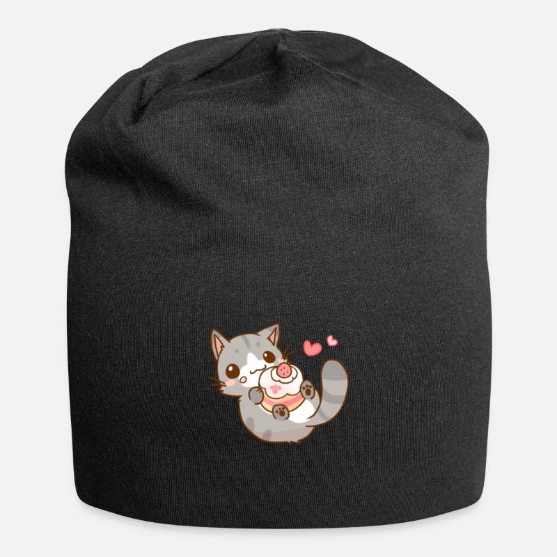 kitten - Jersey Beanie - black