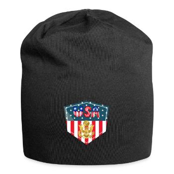 USA, stars and belts - Jersey Beanie - black - Front