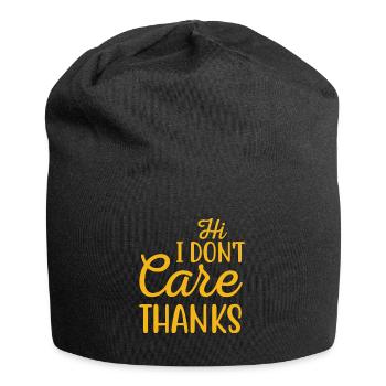 Salut je m’en fiche merci sarcastique nouveauté drôle - Bonnet en jersey - noir - Devant