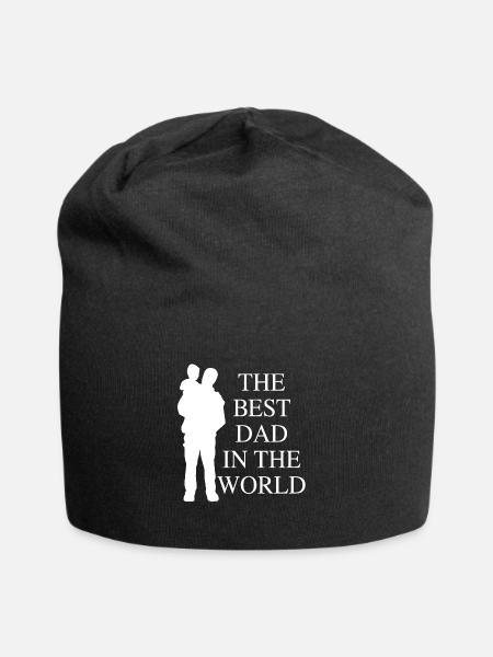 The best DAD in the WORLD - Gift Idea - Jersey Beanie - black