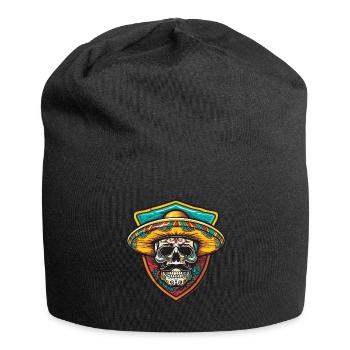 Mexican Skeleton Sombrero - Jersey Beanie - black - Front