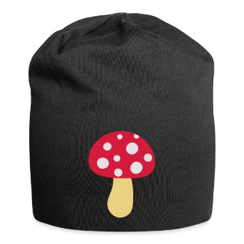 Fliegenpilz - Jersey-Beanie - Schwarz - Vorne