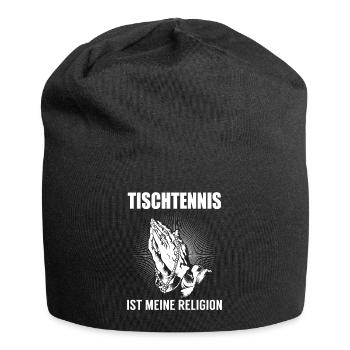 Tischtennis - meine Religion - Jersey-Beanie - Schwarz - Vorne