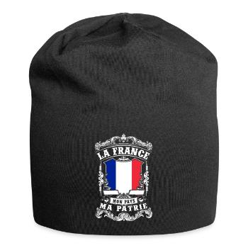 La France - Mon Pays - Ma Patrie - Bonnet en jersey - noir - Devant