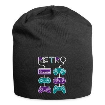 Retro Gaming - Jersey-Beanie - Schwarz - Vorne