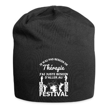 Thérapie Festival - Bonnet en jersey - noir - Devant