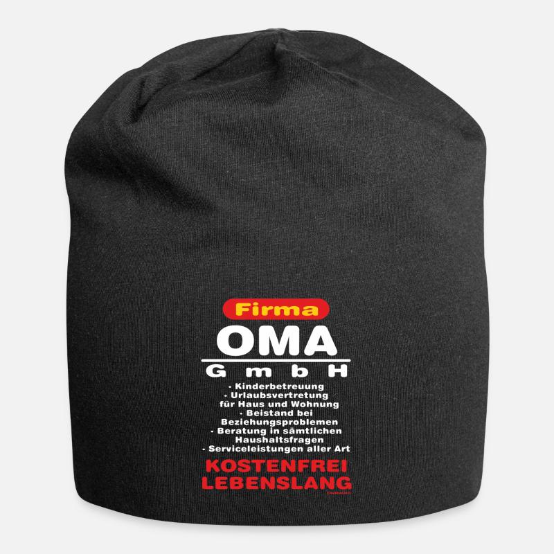 Firma Oma Gmbh kostenfrei lebenslang - Jersey-Beanie - Schwarz
