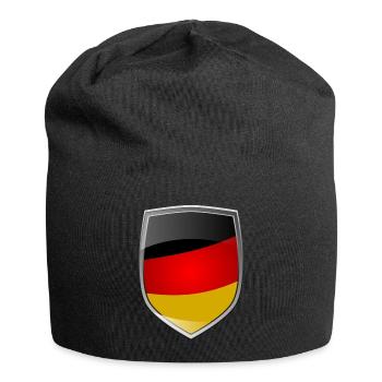 Shield with German flag - Jersey Beanie - black - Front