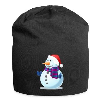 snowman - Jersey Beanie - black - Front