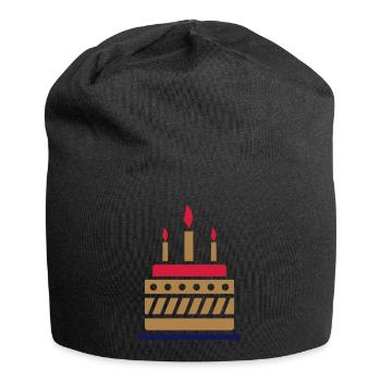 Cake pie birthday - Jersey Beanie - black - Front