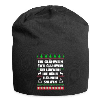 Glühwein - Jersey-Beanie - Schwarz - Vorne