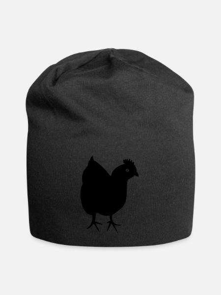 Poulet - Poule - Bonnet en jersey - noir