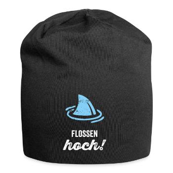 Flossen Hoch! - Jersey-Beanie - Schwarz - Vorne