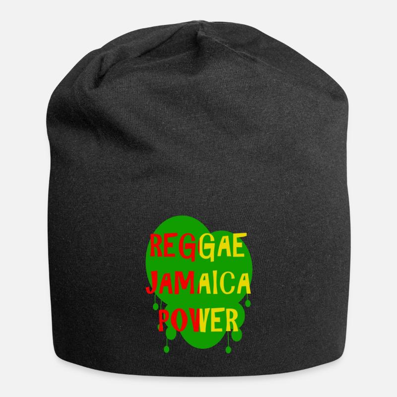 reggae jamaica power - Bonnet en jersey - noir