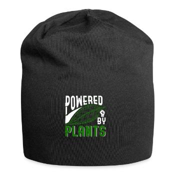Alimenté par des plantes - Bonnet en jersey - noir - Devant