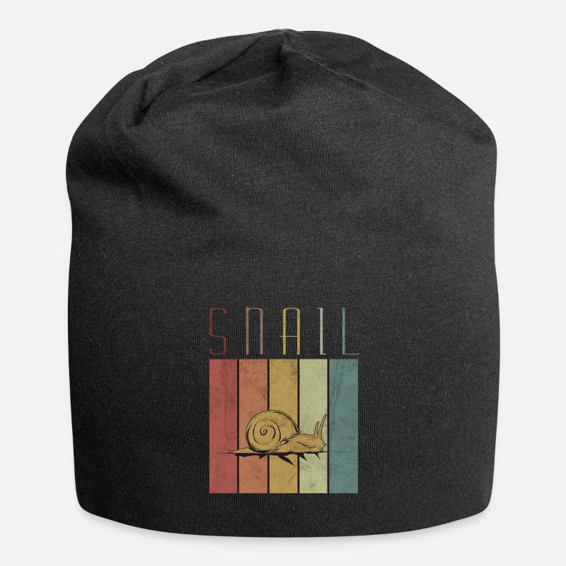 Schnecke - Jersey-Beanie - Schwarz