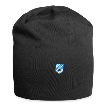Wiesn Bayrische Flagge Katze Geschenk - Jersey-Beanie - Schwarz - Vorne