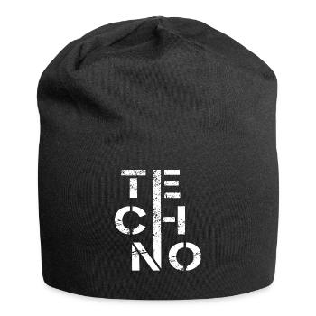 Minimal Techno - Jersey-Beanie - Schwarz - Vorne