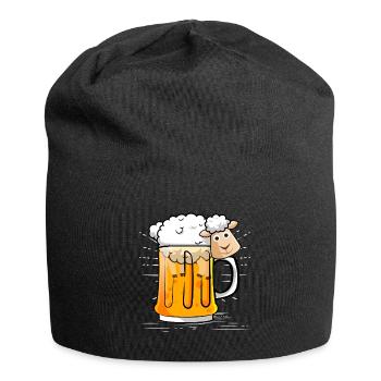 Craft beer sheep funny sweet hops home brewer - Jersey Beanie - black - Front