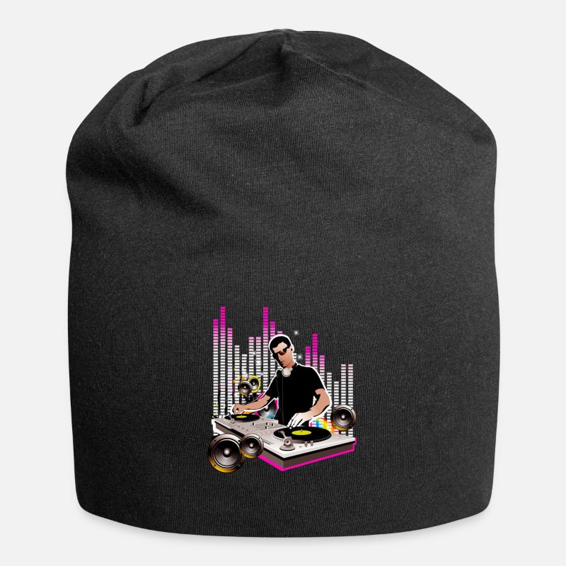 DJ - Jersey-Beanie - Schwarz