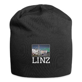 Art autriche, horizon, ville linz - Bonnet en jersey - noir - Devant