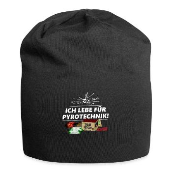 Feuerwerk Lebe fuer Pyro Silvester - Jersey-Beanie - Schwarz - Vorne