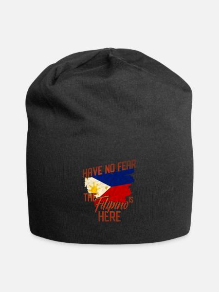 Philippinen - Jersey-Beanie - Schwarz
