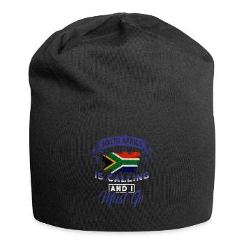 Südafrika - Jersey-Beanie - Schwarz - Vorne