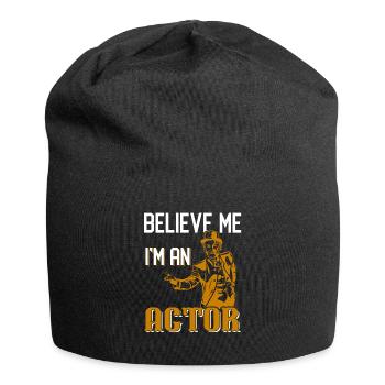 Schauspieler - Jersey-Beanie - Schwarz - Vorne