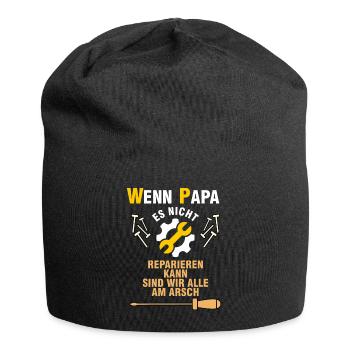 Papa Chemises / Dictons Papa / Meilleur Papa / Papa - Bonnet en jersey - noir - Devant