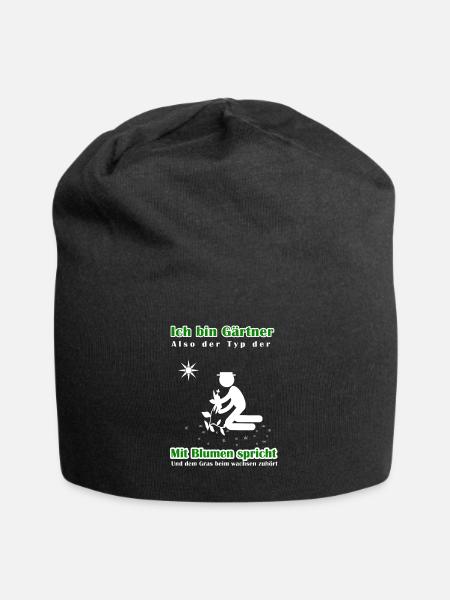 Ich bin Gärtner - Jersey-Beanie - Schwarz