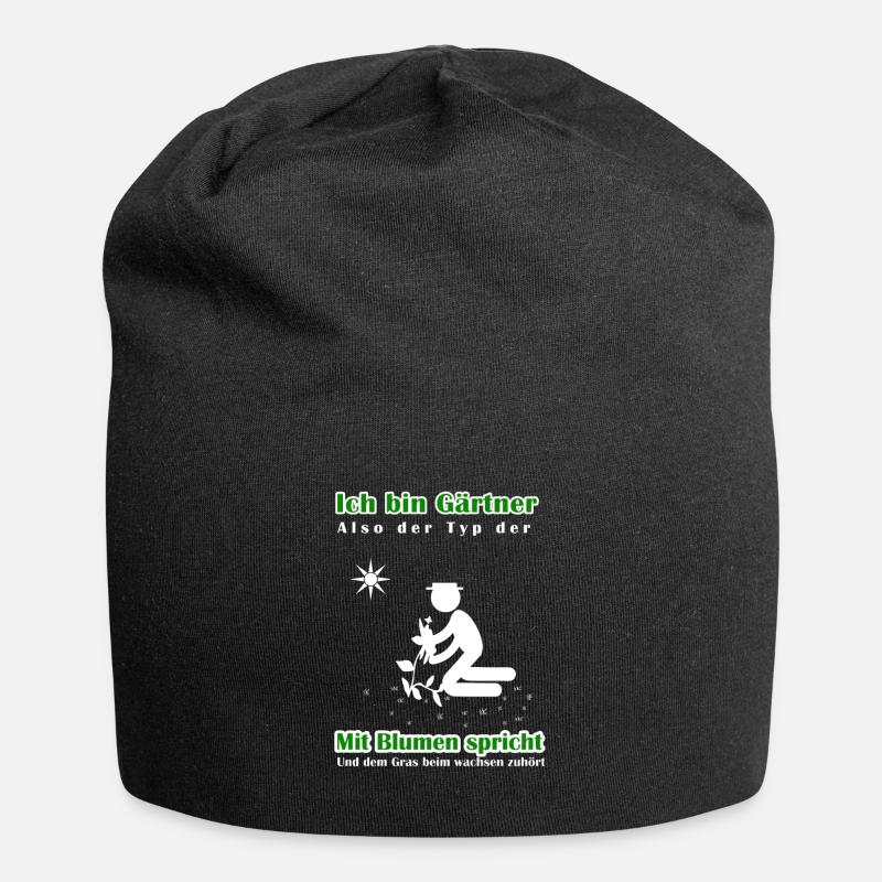 Ich bin Gärtner - Jersey-Beanie - Schwarz