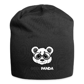 Geek Panda - Jersey-Beanie - Schwarz - Vorne