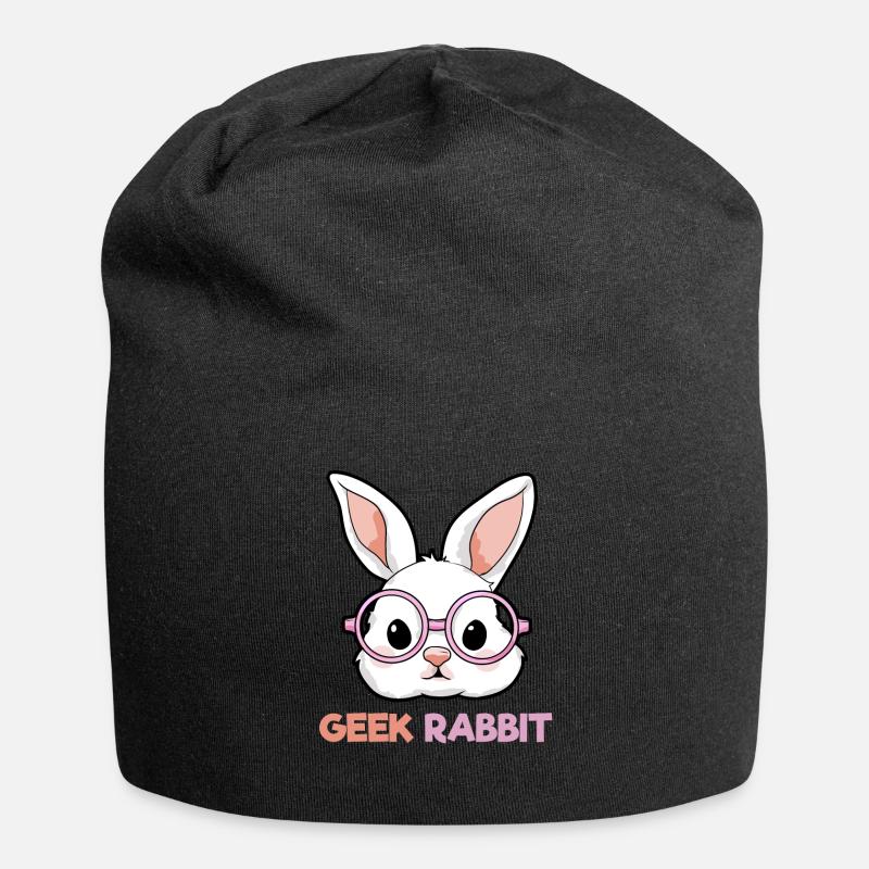 Geek Hase - Jersey-Beanie - Schwarz