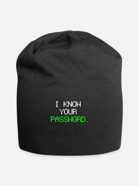 Hacker password - Jersey Beanie - black