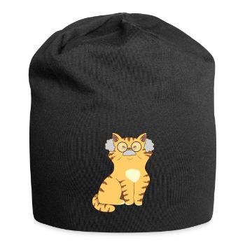 Chats Grand-père - Bonnet en jersey - noir - Devant