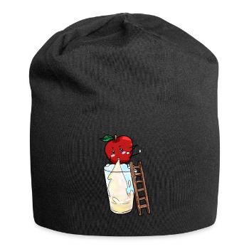 Apfel sabbert Apfelsaft - Jersey-Beanie - Schwarz - Vorne