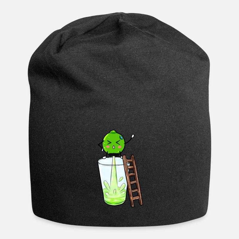 Limette pinkelt Limonade - Jersey-Beanie - Schwarz