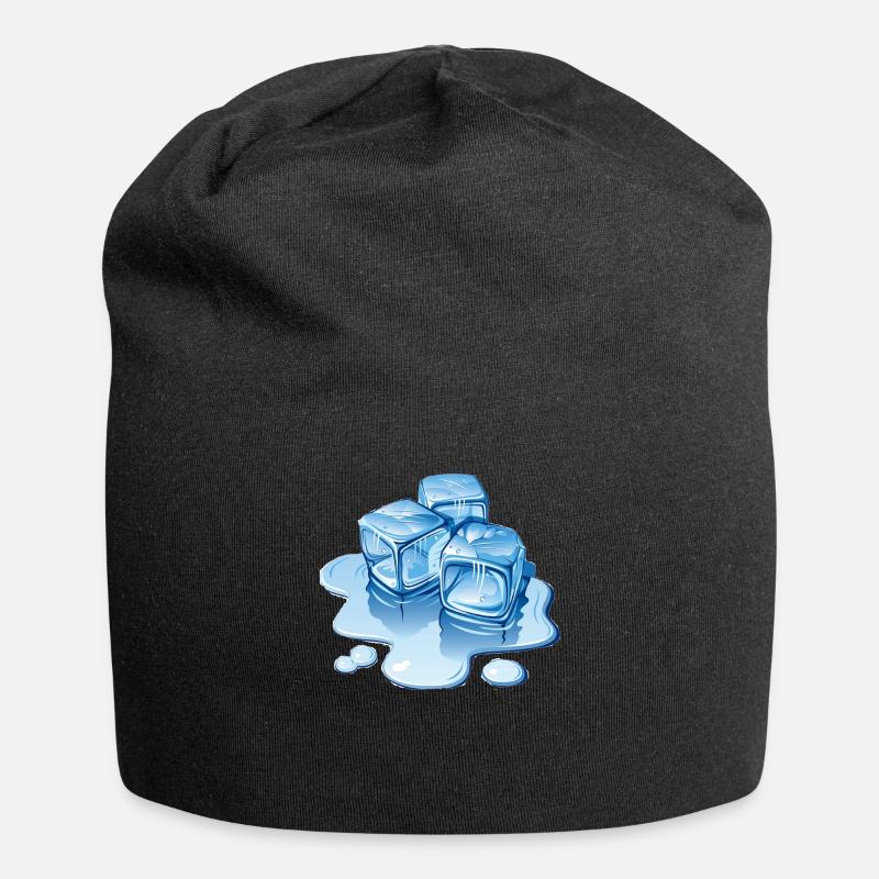 Eiswürfel - Jersey-Beanie - Schwarz